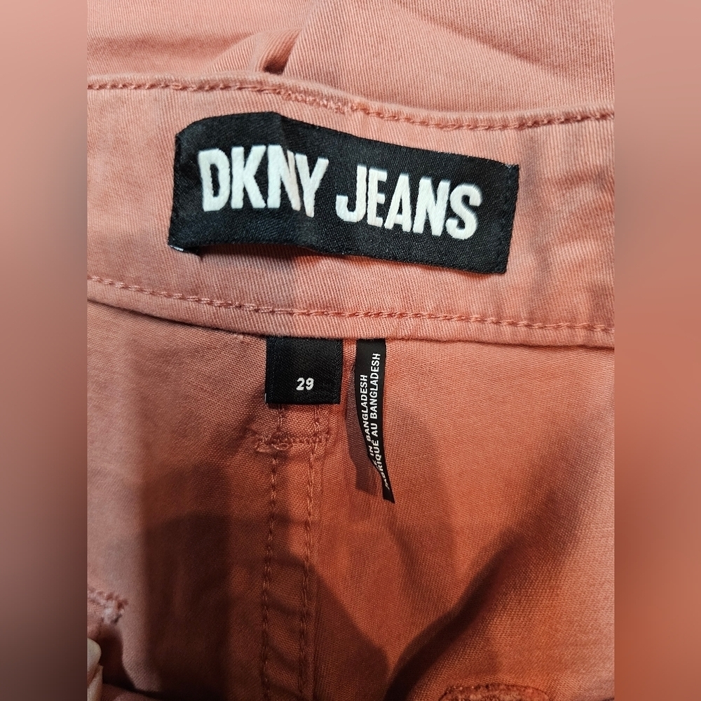 DKNY Jeans Women’s Slim Stretch Pants Rust Red Size 29 - Picture 4 of 11